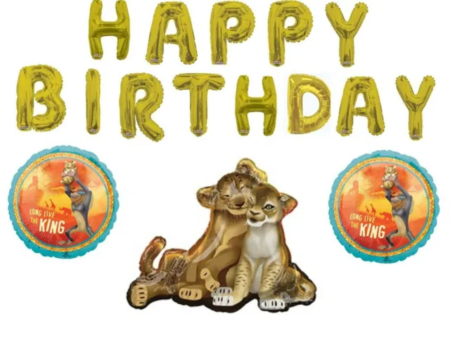 Lion King Happy Birthday Letters Party Balloons Decoration Supplies Simba Nala