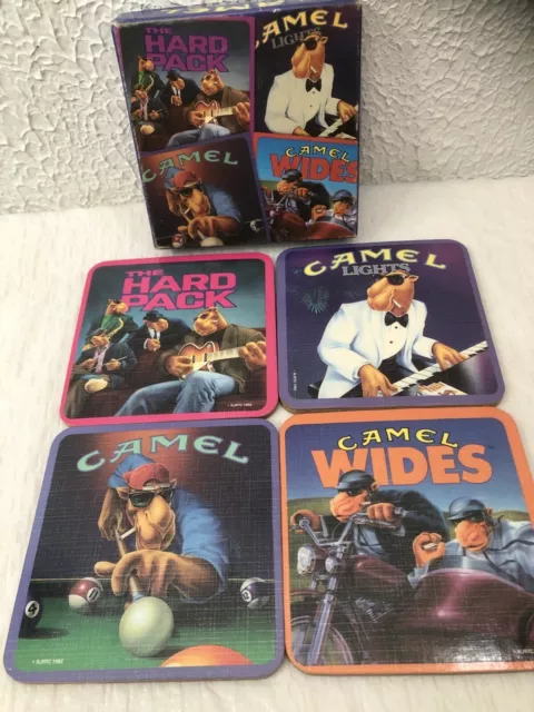 Joe Camel Cigarettes Set Of 4 Drink Coasters & Box RJRTC 1992