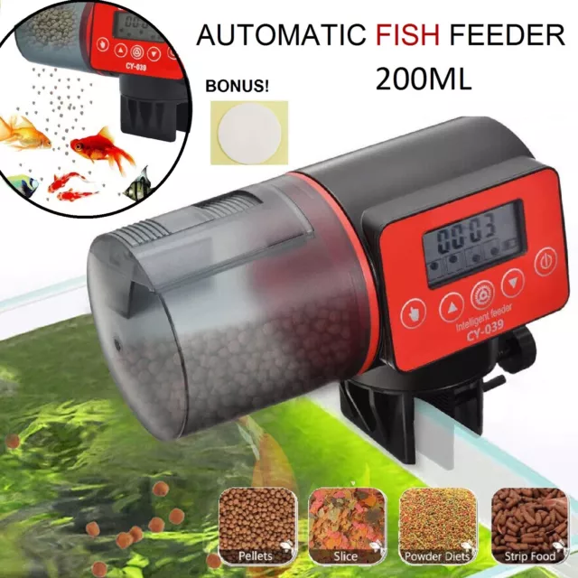 Automatic Fish Feeder Pond Tank Aquarium Automatic Clock Timer Food Dispenser