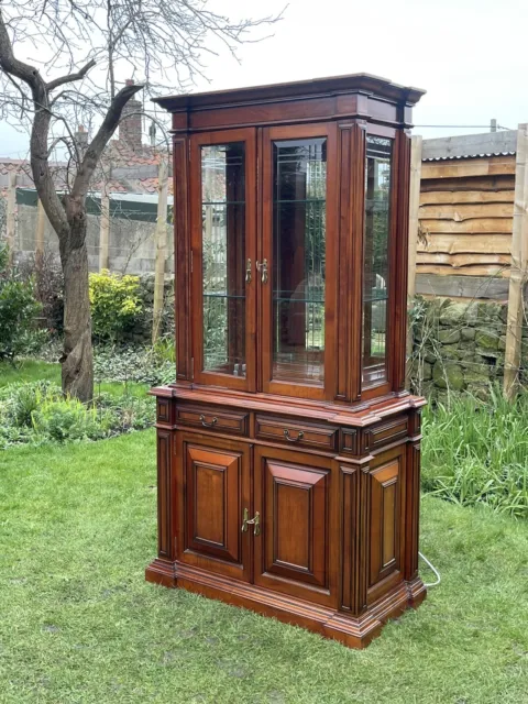 Antique Reproduction Mahogany Dresser Shelves Display Sideboard Cabinet Unit