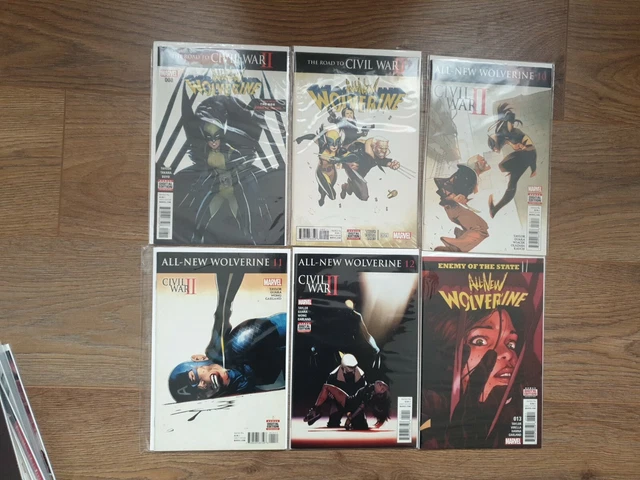MARVEL comics bundle Civil War ALL NEW WOLVERINE #8-13 Lot Old Man Logan X-23