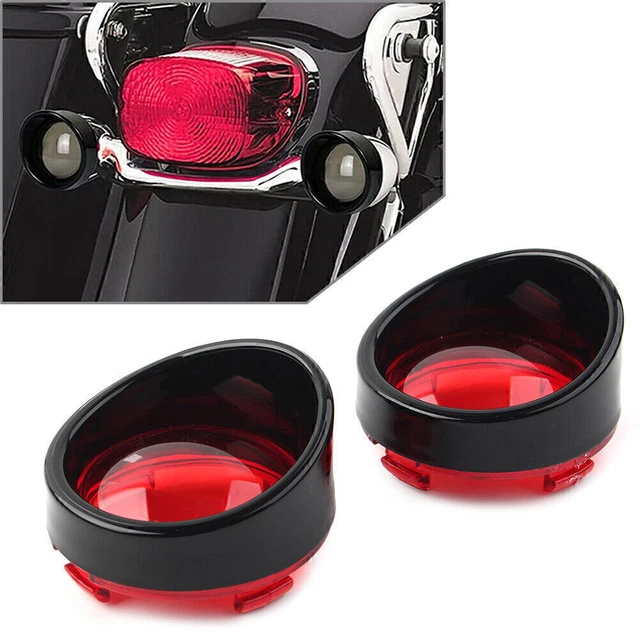 2x lunette segnale di svolta copriobiettivo trasparente e anelli di finitura per Harley Touring Road King
