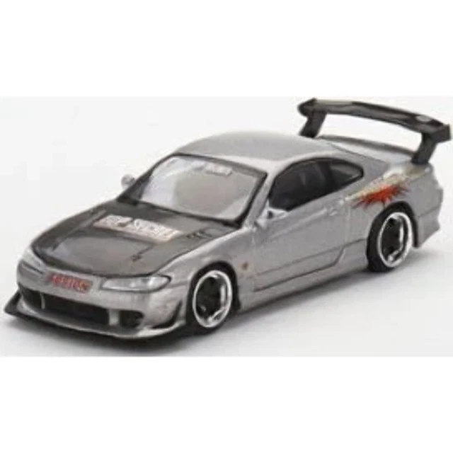 Nissan Silvia Top Secret (S15) silver - MINI GT 1:64 Scale Diecast Model Car
