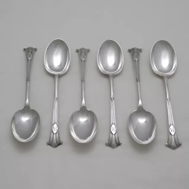 17th CENTURY Design MAPPIN & WEBB Silver Service Cutlery Six Dessert Spoons