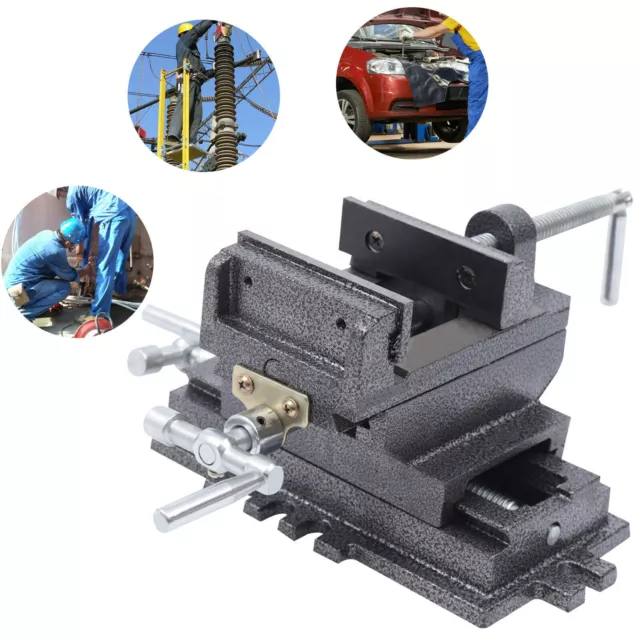 4" Cross Slide Vise Drill Press Metal Milling 2 Way X-Y Heavy Duty Clamping Vise
