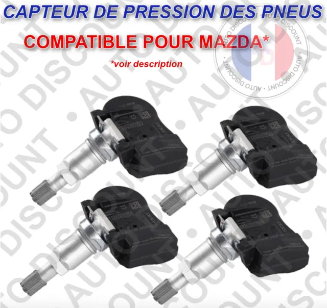 4 Capteurs De Pression Des Pneus Pour Mazda2 3 5 6 Cx-5 Cx-7 Cx-9 Mx-5 Bhb637140