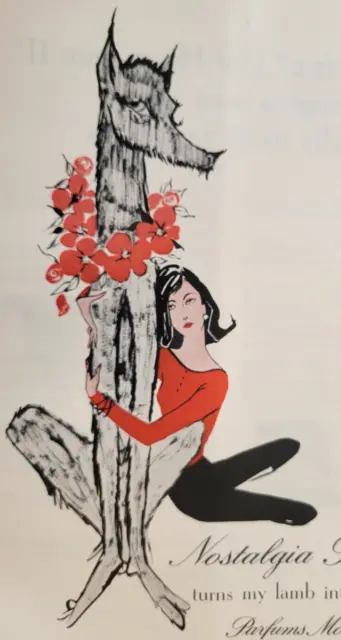 Nostalgia Perfume Parfums Monteil Original Print Ad New Yorker 1960 ~8x11"