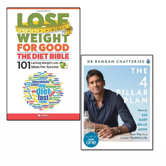 Dr Rangan Chatterjee 4 Pillar Plan Lose Weight For Good 2 Books Set Diet Bible