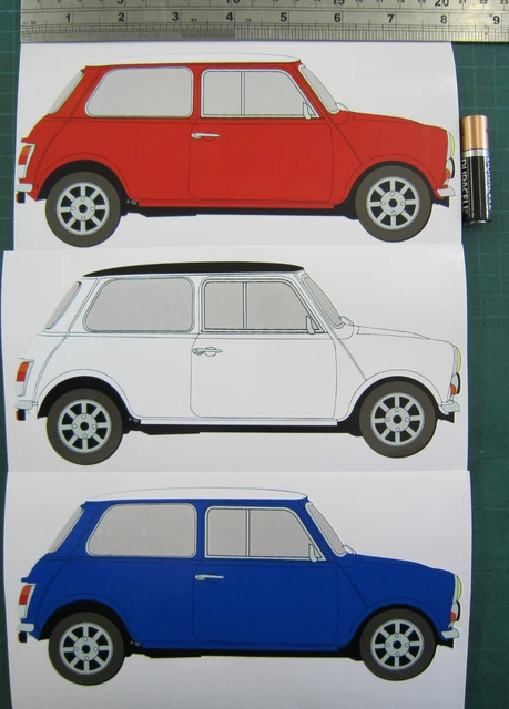 MINI CLASSIC COOPER mk1 mk2 sticker decal tool box 150 microns thick ...