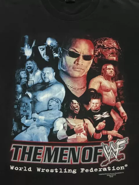Vintage The Men Of World Wrestling Federation 2000 WWF Y2K Rare T Shirt 90s XL