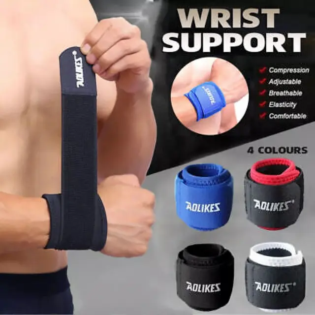 Band Wristband Strap AU AOLIKES® Adjustable Sports Gym Wrist Support Brace Wrap