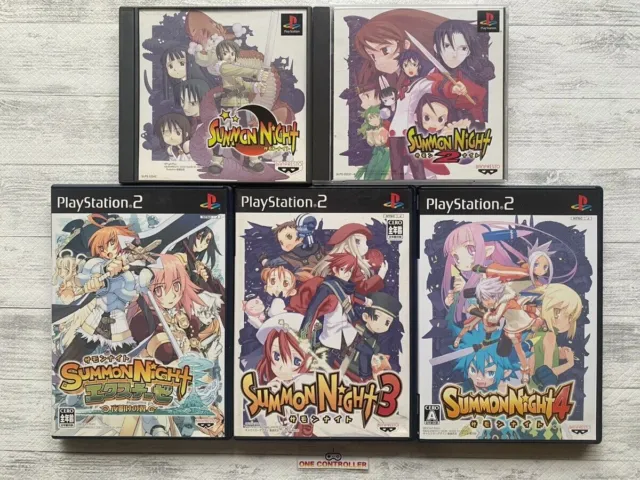 SONY PlayStation PS 1 2 Summon Night 1 2 3 4 & Exthese set from Japan
