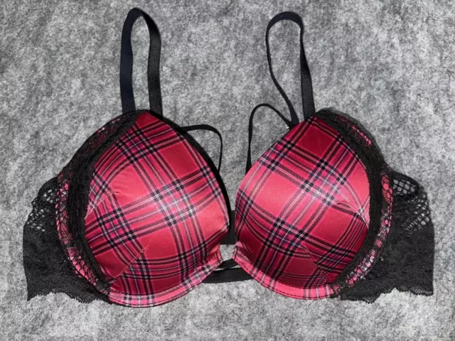 victoria's Secret pink pushup bra size 38B Shine Straps VS Deep