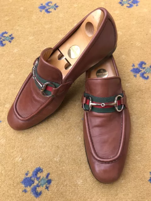 Gucci Shoes Loafer Shoes Leather Brown Horsebit UK 7 US 8 41 Mens Web Green Red Gucci Shoes Loafer Shoes Leather Brown Horsebit UK 7 US 8 41 Mens Web Green Red