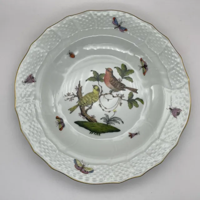 EUC Herend Rothschild Bird Butterflies 8 1/4" Dessert Salad Side Luncheon Plate