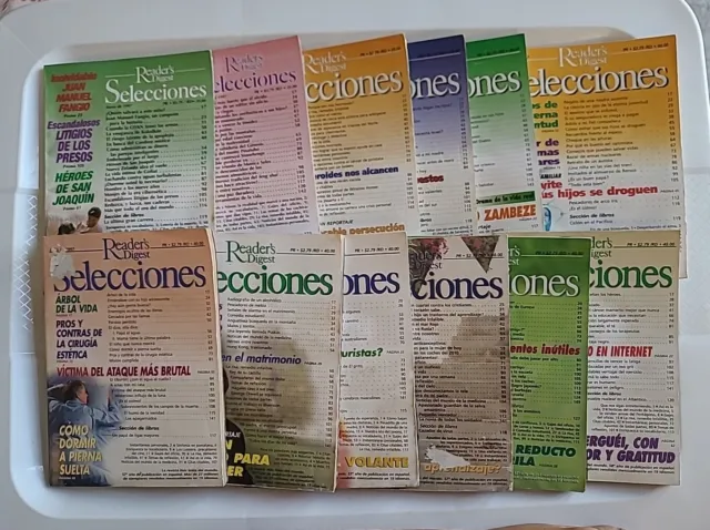 READER'S DIGEST SELECCIONES Enero - Dic. Español Lote De 12 Revistas 1997 USADAS