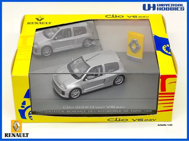 RENAULT CLIO V6 24V - Mondial Automobile Paris 1998 - Universal Hobbies 1/43