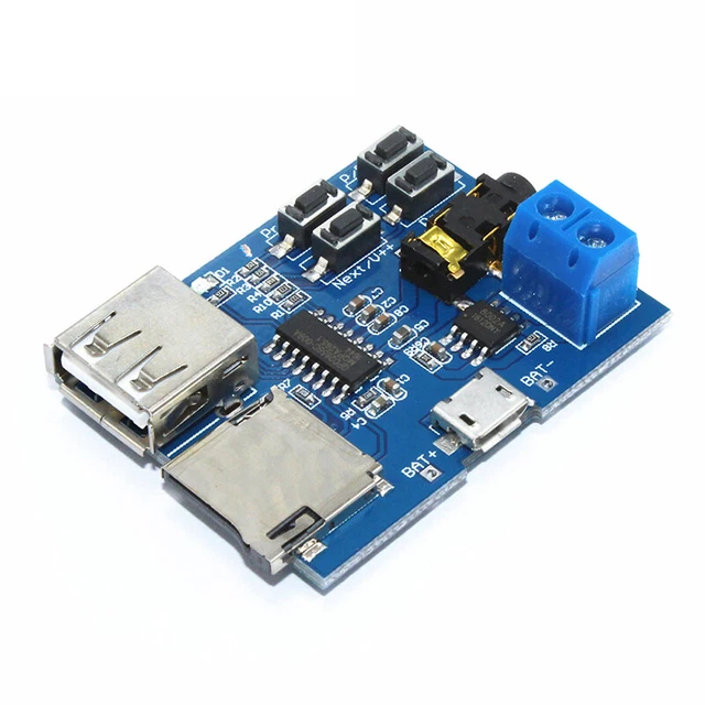 5V 3W MP3 Audio Decoder Power Amplifier Board Micro USB TF Card KQB;;b