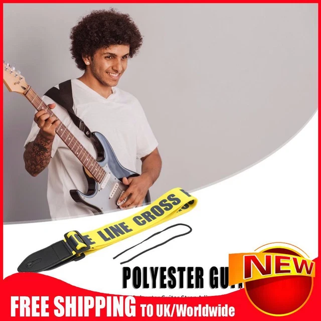 Guitar Strap Belt for Acoustic Electric Guitar Instrument Parts (Yellow)