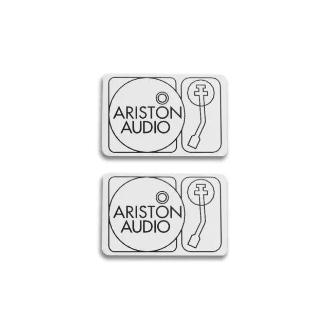 2pcs Ariston Audio Turntable Badge Logo Aluminum 38.1mm(1.5")X25.4mm(1")