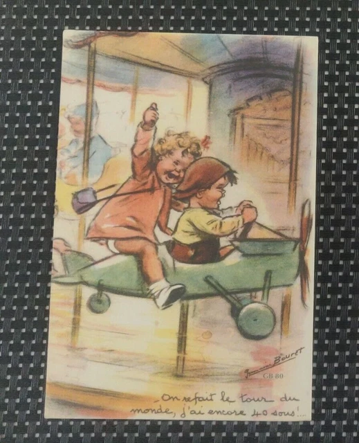 CPA GERMAINE BOURET On refait le tour du monde j'ai encore 40 sous