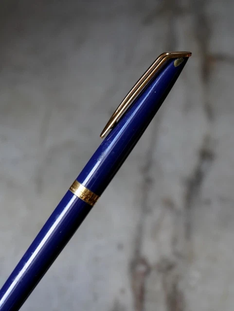Stylo Waterman Gentleman - Laque Bleu Royal Et Or 18 Carats, Style élégant Prestigieux - Occasion De Collection