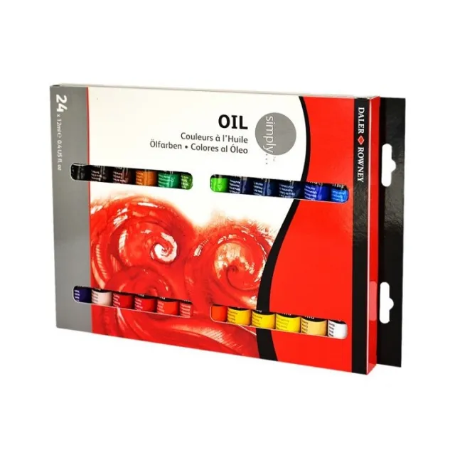 Set Colores de Aceite 12 Y 24 Piezas Daler Rowney Simply Oil Tubos De 12ML
