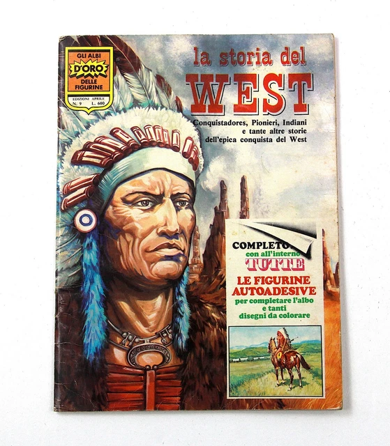 LA STORIA DEL West Album Figurine Vintage Gli Albi d'Oro delle