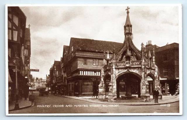 Postcard Salisbury - Poultry Cross And Minster Street