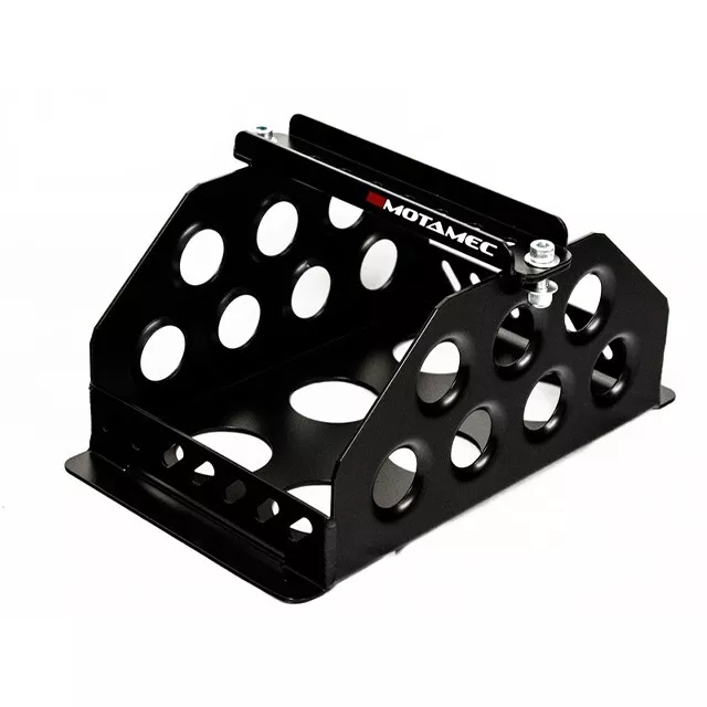 Std Size Alloy Car Battery Tray Aluminium Box Holder Black Powder Coated Motamec 3