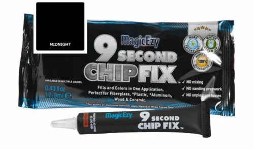 9 Second Chip Fix (Midnight) Fiberglass Repair Kit for Damaged Gelcoat: MagicEzy