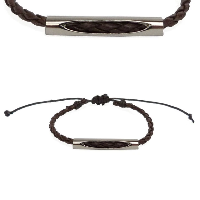 Bracelet Réglable Tresse Ronde En Faux Cuir Jaune - Style Ethnique Tribal Mixte (Neuf Sans Emballage, Vente Pro)