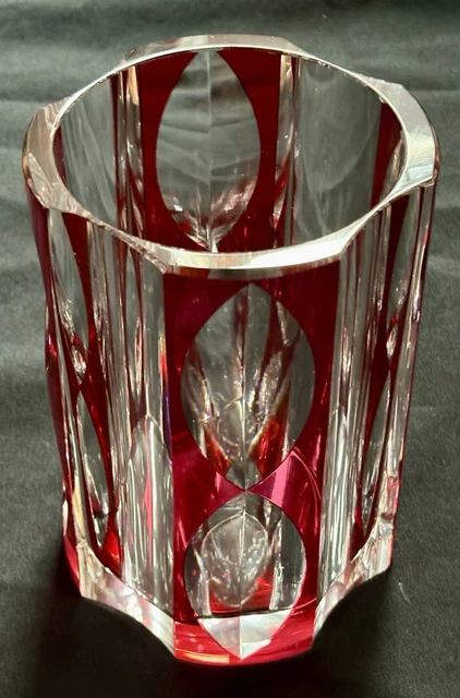 Vase cristal de Saint Louis rouge