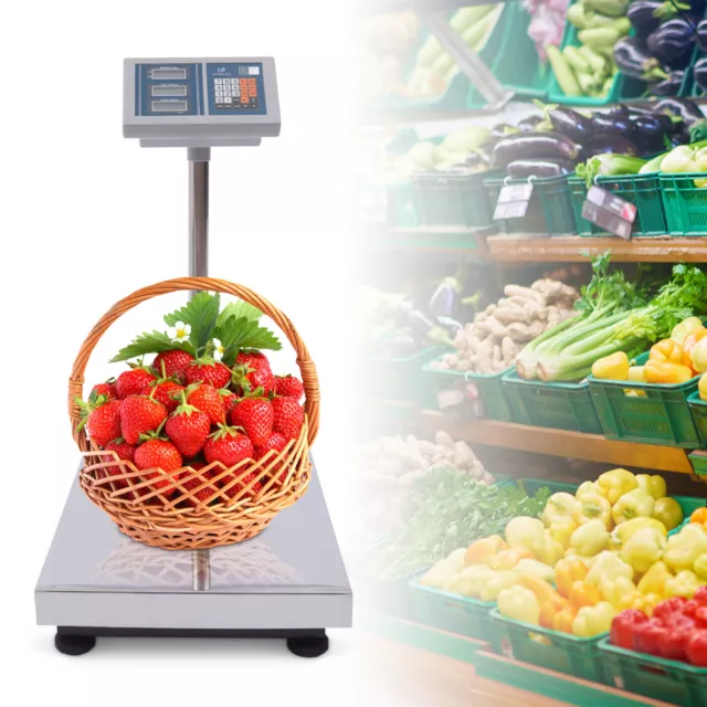 660lbs Weight Computing Digital Floor Platform Scale for Postal Shipping Mailing