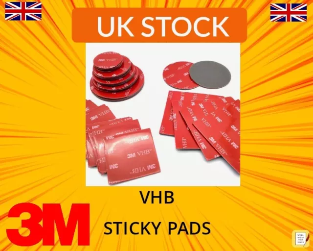 3M™ VHB™ Double Sided Tape Heavy Duty Pads Strong Sticky Tape Grey