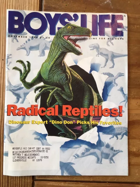 Boys' Life The Magazine For All Boys November 1994 Radical Reptiles Very Good