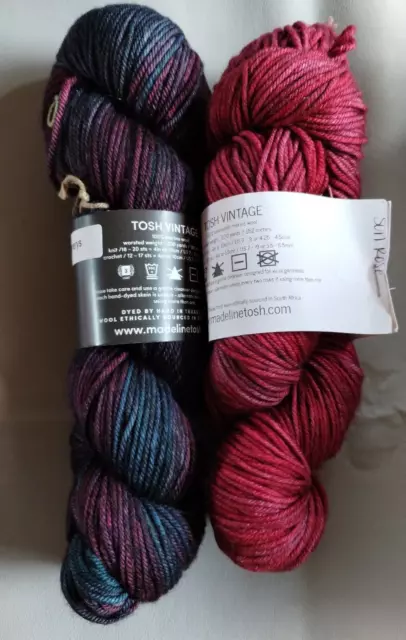 Knitting Project: MadelineTosh Vintage Worsted Wool Yarn x2 + Pattern