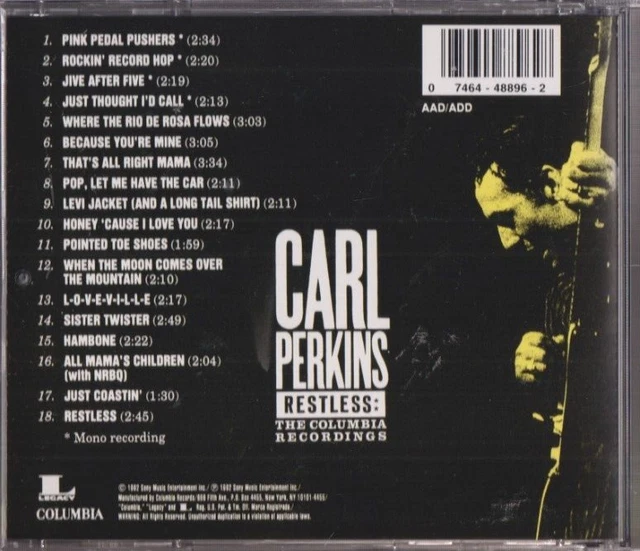 CD 1 CENT Carl Perkins Restless The Columbia Recordings (Rockabilly