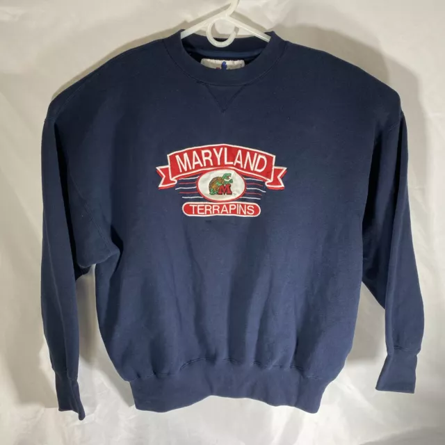 Vintage University of Maryland Crewneck Sweatshirt Terps Terrapins 2XL Pullover