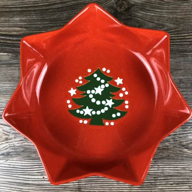 Vintage Waechtersbach Germany Christmas Tree Ceramic Plate Tray Bowl