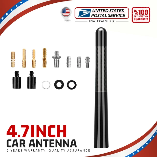 8” Black Stainless AM/FM Antenna Mast For 2006-2025 Chevrolet Silverado 2500 – Raderra, Rust-Resistant