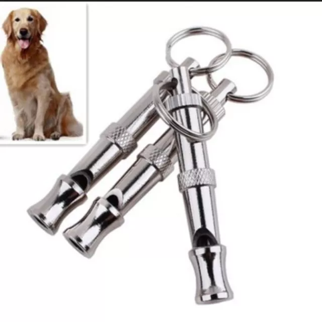 1x Portachiavi StopBark Addestramento Ad Abbaiare Cane Fischietto Ultrasuoni Argento*/t