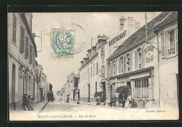 CPA Boissy-Saint-Leger, Rue de Paris, street view