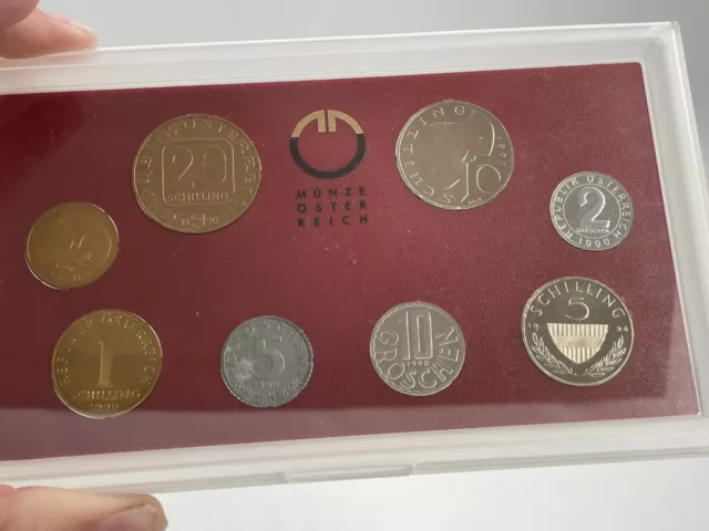 Osterreich 1990 PP  Münzset -  Coin Set Vienna Sealed Silver Proof