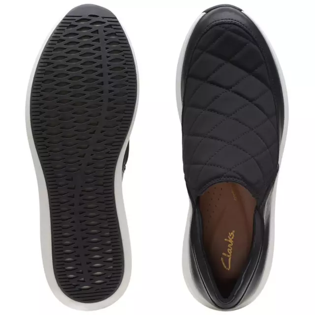 CLARKS WOMENS UN Rio Spark Black Casual Loafers Shoes 6.5 Medium (B,M ...