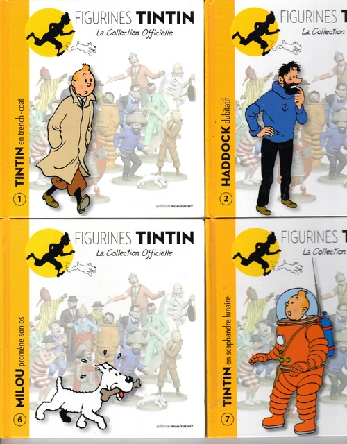 Lot De 10 Livres Tintin Avec Figurines Et Passeports | Collection Officielle