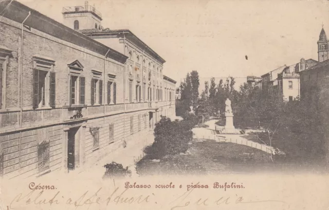Cartolina *5 Cesena Emilia Romagna Palazzo Scuole E Piazza Bufalini Viaggiata