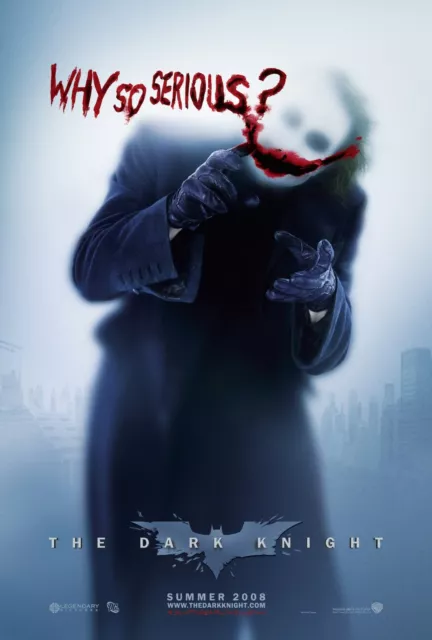 The Joker Why So Serious Batman Dark Knight Cinema Original Print Premium Poster 2