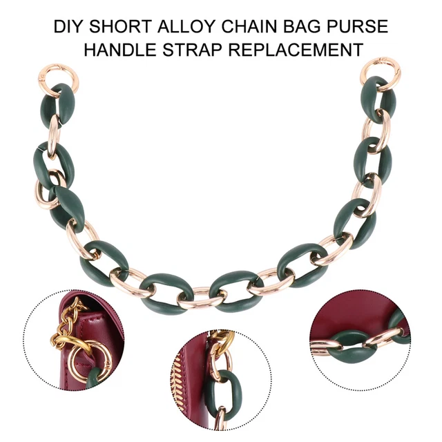 Crossbody Bag Strap Chain Purse Acrylic Alloy Handbag