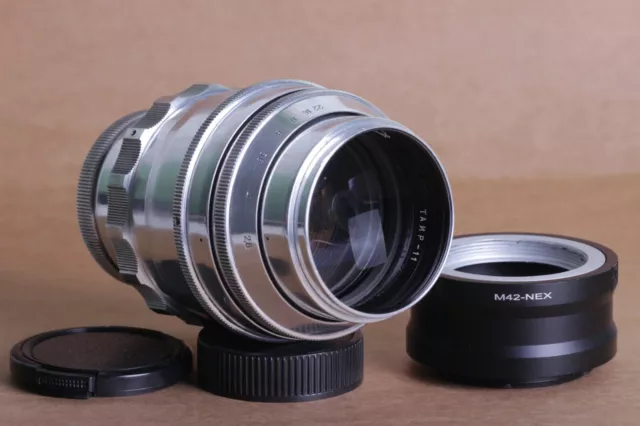 TAIR 11 2.8/135 KMZ M39 Lens Silver Russian + Sony E NEX for E-mount camera
